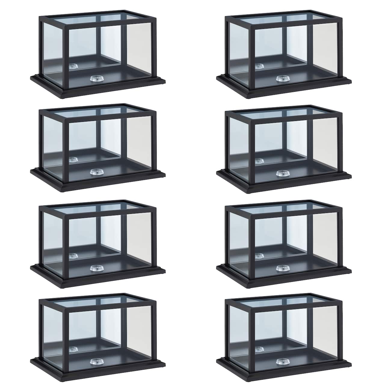 8 Pack: Black Football Display Case With Mirror Back by Studio Décor®